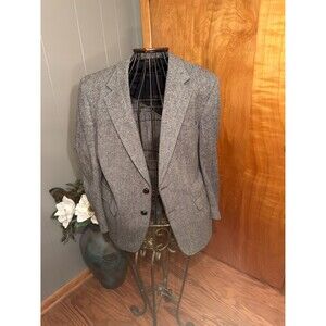 Vintage 70s Kingsridge Pure Wool Herringbone Blazer Tweed Jacket